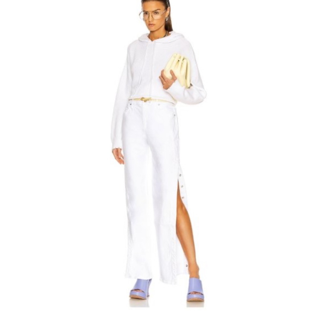 RTA Michael Side Snap Jean White Size 27 Trendy Street Wear Modern Chic Sporty - Picture 8 of 8